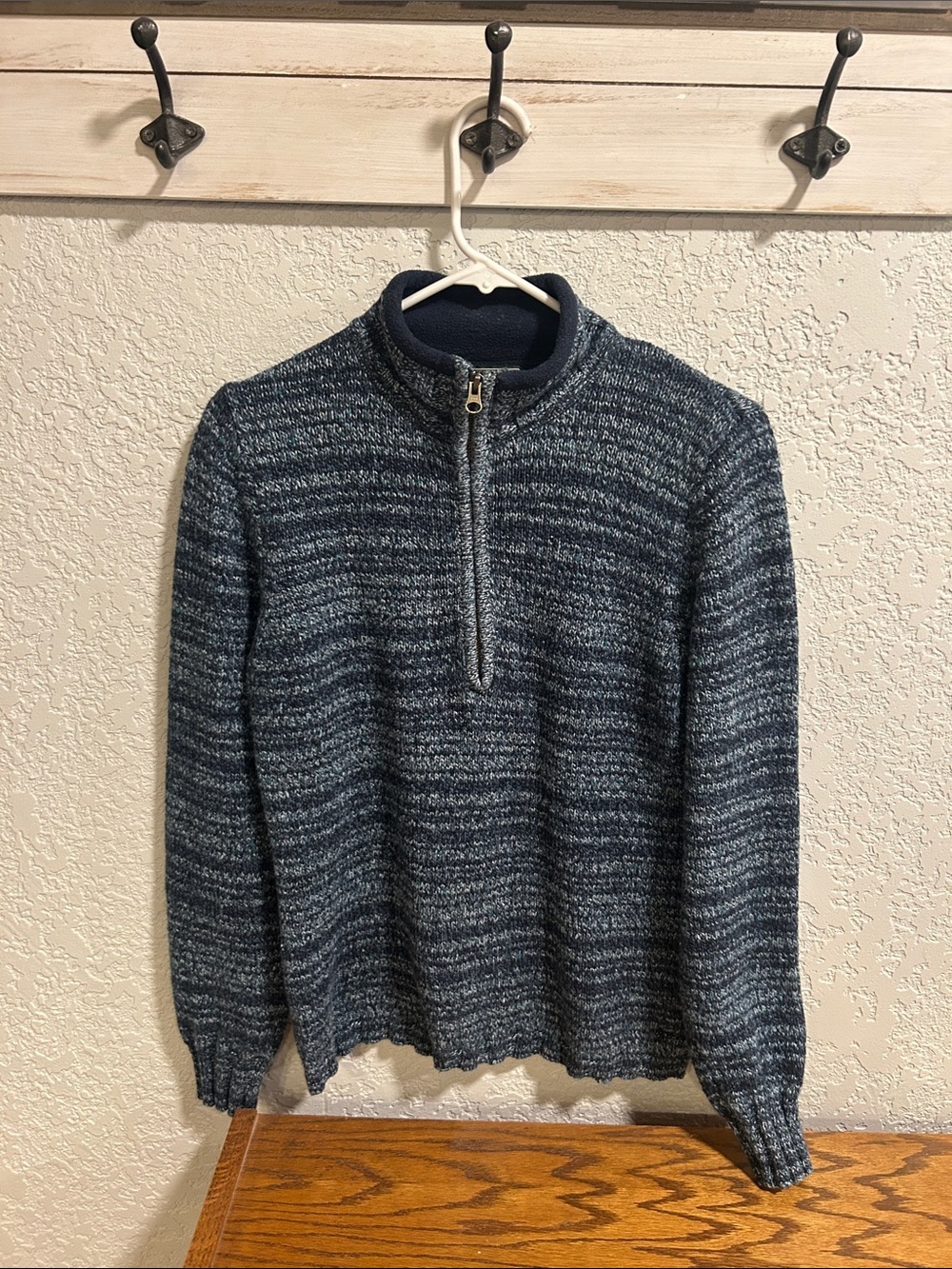 Woolrich Copen Heather 1/4 Zip Sweater M